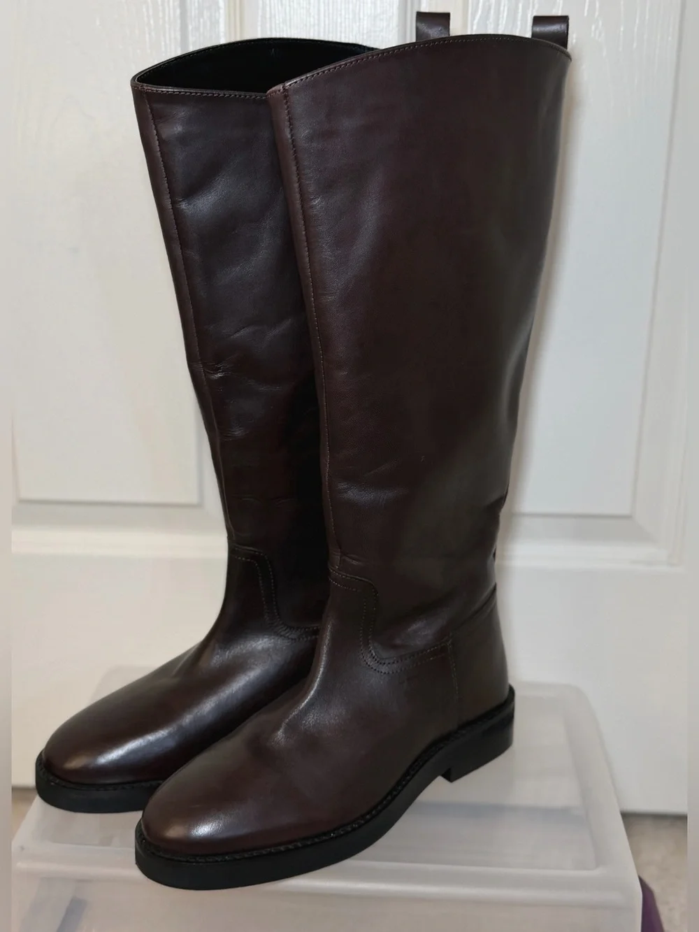 ASOS NWT Cheltenham Leather Knee Boots in Brown, Size: 8